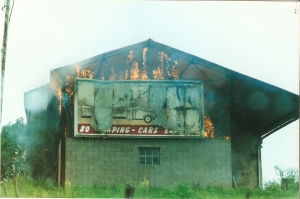 Oops barn on fire